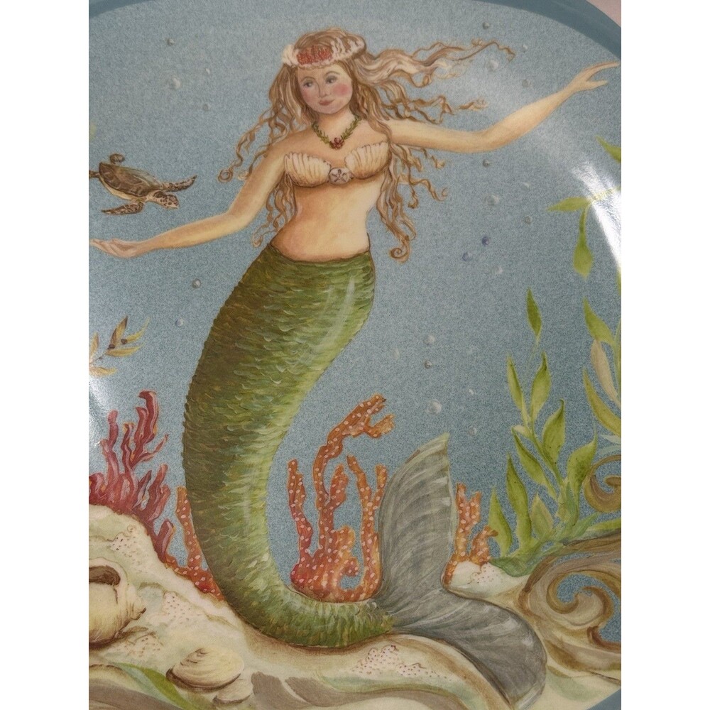 Vintage Certified International Kate Mcrostie Melamine Mermaid Set 13 Pcs. - Picture 11 of 16